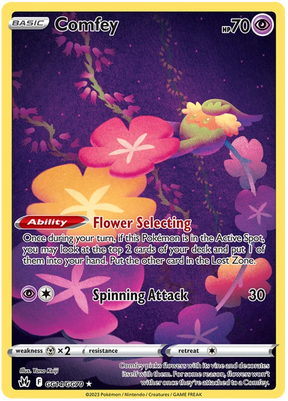 Comfey Crown Zenith Galarian Gallery Pokemon Card Single