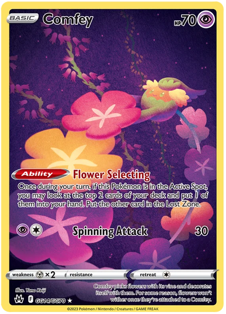 Comfey Crown Zenith Galarian Gallery Pokemon Card Single