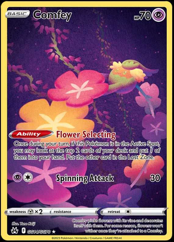 Comfey Crown Zenith Galarian Gallery Pokemon Card Single