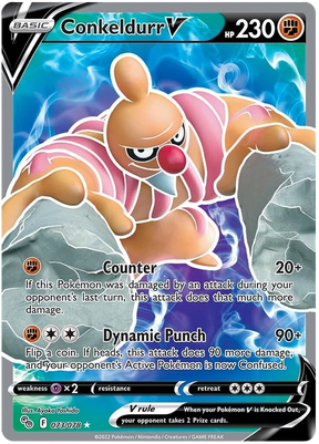 Conkeldurr V (Full Art) Pokemon GO Card Singles 073/078