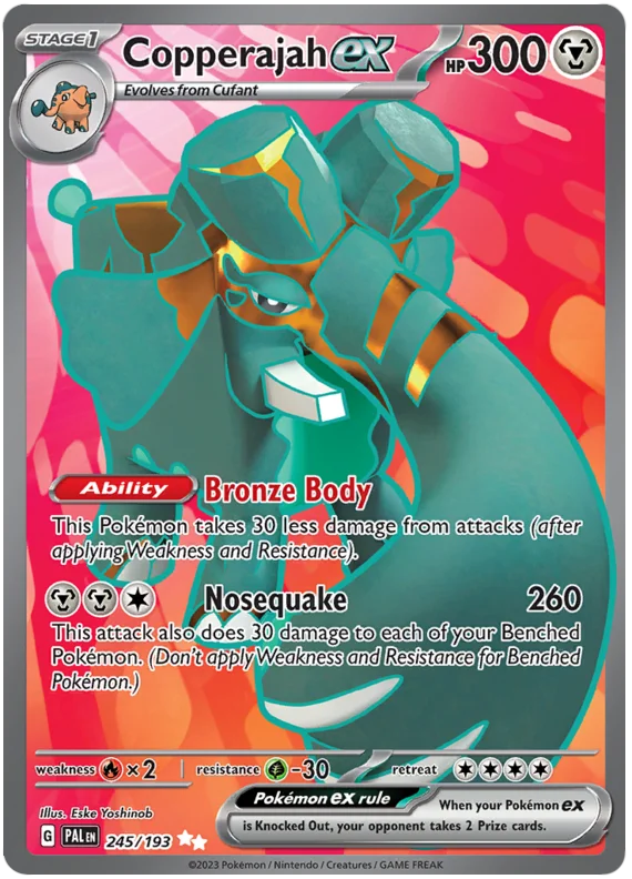 Copperajah ex Full Art Paldea Evolved Single Pokemon Card