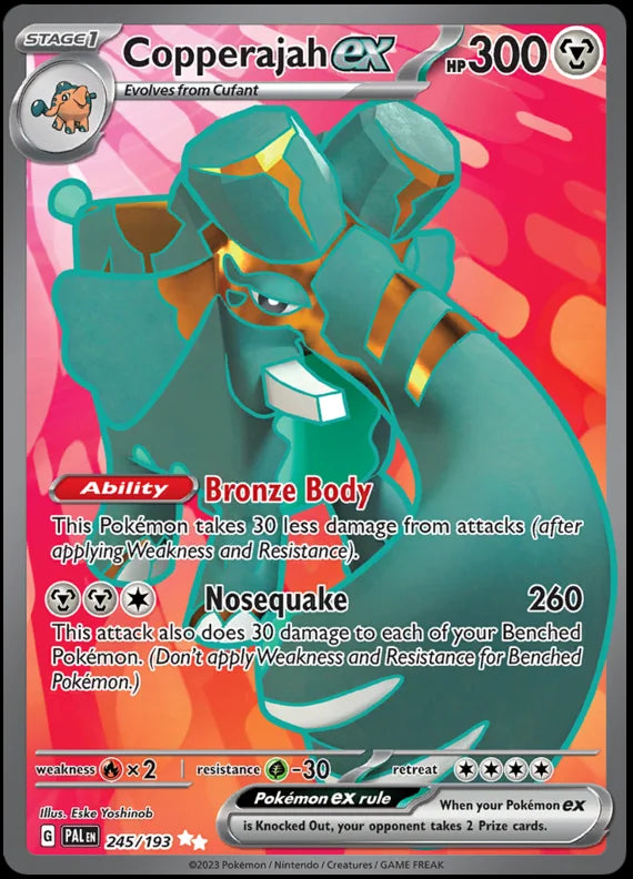 Copperajah ex Full Art Paldea Evolved Single Pokemon Card