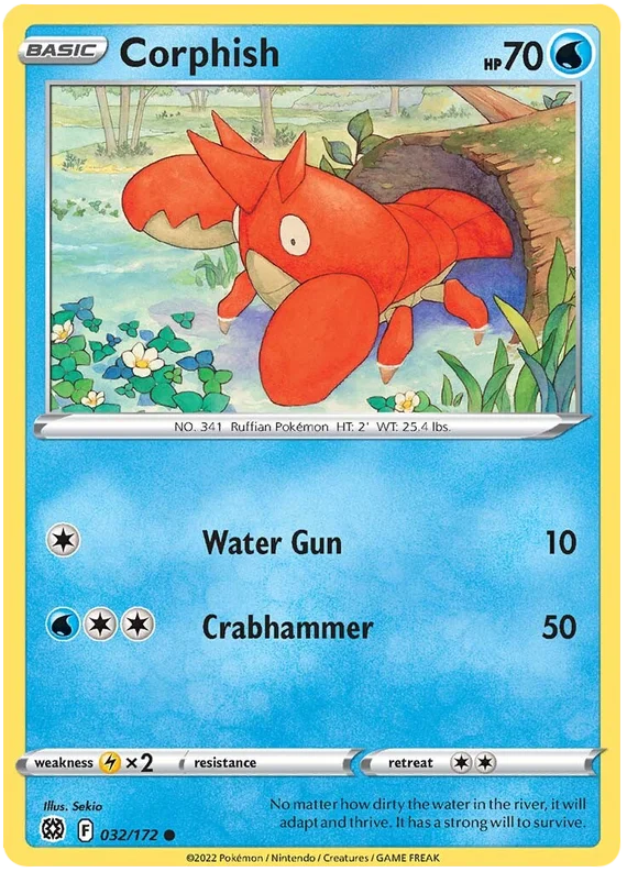 Corphish Brilliant Stars Pokemon Card Singles 032/172