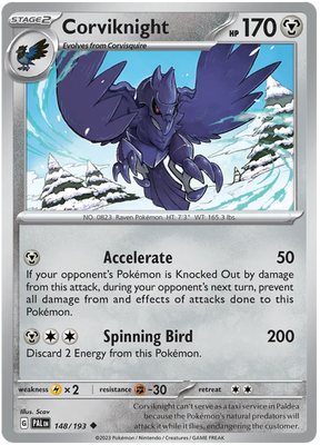 Corviknight Paldea Evolved Single Pokemon Card