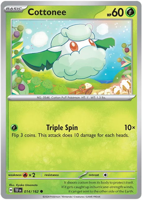 Cottonee Temporal Forces Pokemon Single 014/162