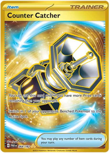 Counter Catcher Gold Paradox Rift Single Pokemon Card 264/182