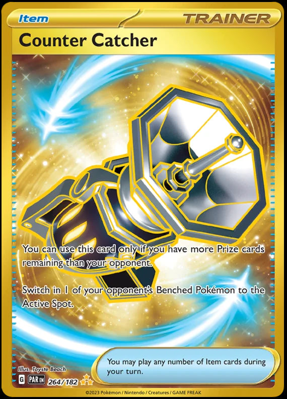 Counter Catcher Gold Paradox Rift Single Pokemon Card 264/182