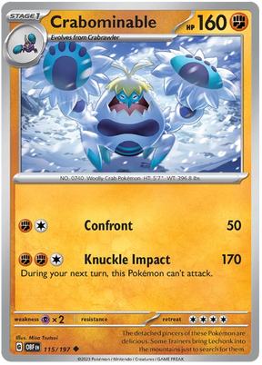Crabominable Obsidian Flames Single Pokemon Card