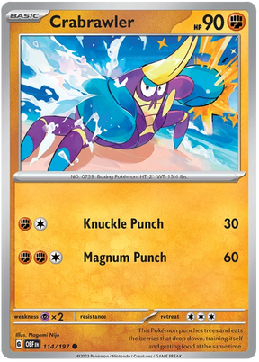 Crabrawler Obsidian Flames Single Pokemon Card