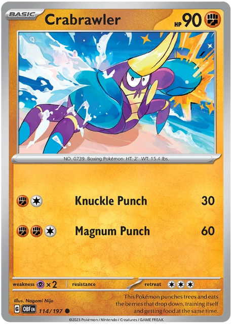 Crabrawler Obsidian Flames Single Pokemon Card