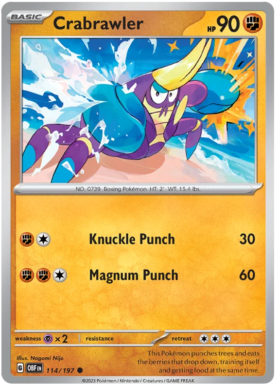 Crabrawler Obsidian Flames Single Pokemon Card