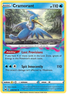 Cramorant Lost Origin Pokemon Single Card 050/196