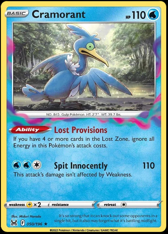 Cramorant Lost Origin Pokemon Single Card 050/196