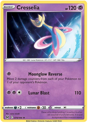 Cresselia Lost Origin Pokemon Single Card 074/196