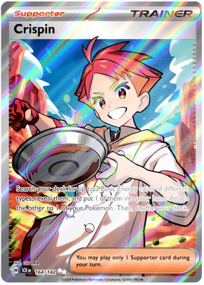 Crispin Ultra Rare Stellar Crown Pokemon Single Card 164/142