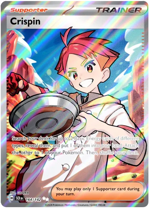 Crispin Ultra Rare Stellar Crown Pokemon Single Card 164/142