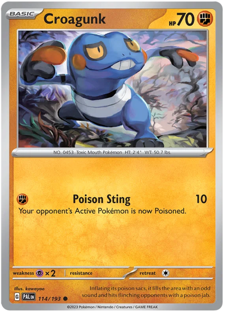 Croagunk Paldea Evolved Single Pokemon Card