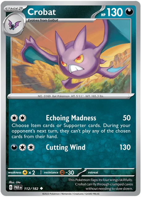 Crobat Paradox Rift Single Pokemon Card 112/182