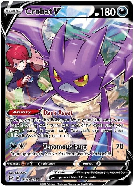 Crobat V Lost Origin Trainer Gallery Pokemon Single Card TG20/TG30
