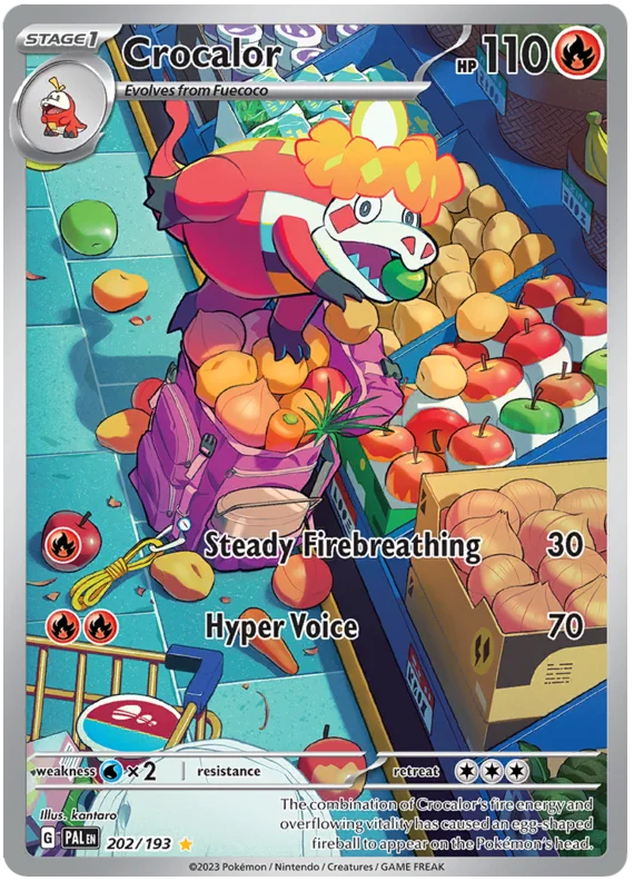 Crocalor Illustration Rare Paldea Evolved Single Pokemon Card