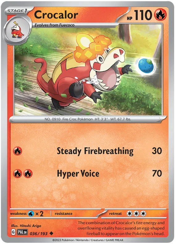 Crocalor Paldea Evolved Single Pokemon Card