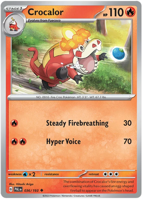 Crocalor Paldea Evolved Single Pokemon Card