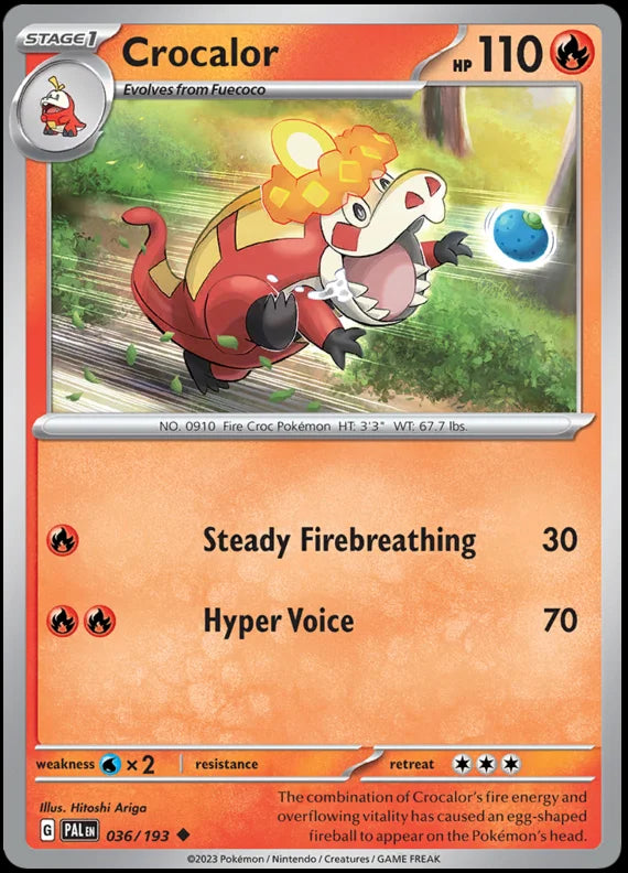 Crocalor Paldea Evolved Single Pokemon Card