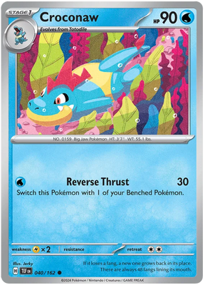 Croconaw Temporal Forces Pokemon Single 040/162