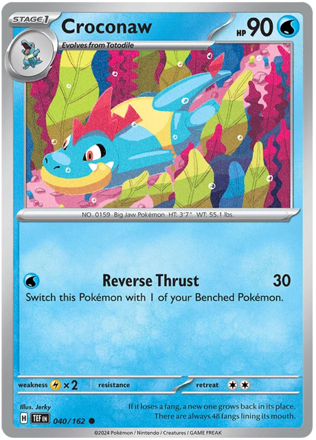 Croconaw Temporal Forces Pokemon Single 040/162