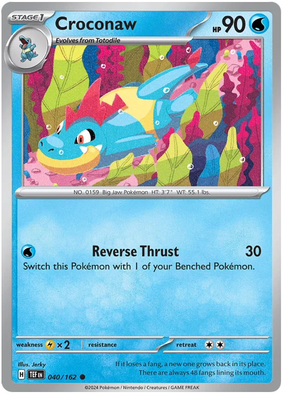 Croconaw Temporal Forces Pokemon Single 040/162