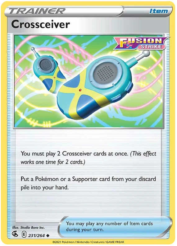 Crosseiver Fusion Strike Pokemon Card Singles 231/264