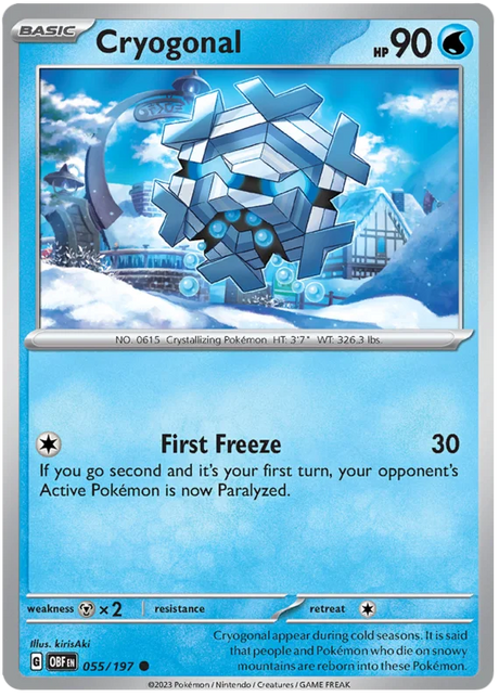 Cryogonal Obsidian Flames Single Pokemon Card