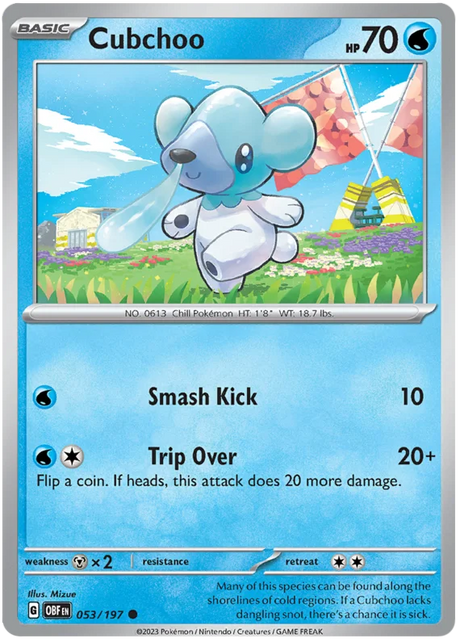 Cubchoo Obsidian Flames Single Pokemon Card