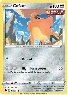 Cufant Fusion Strike Pokemon Card Singles 191/264