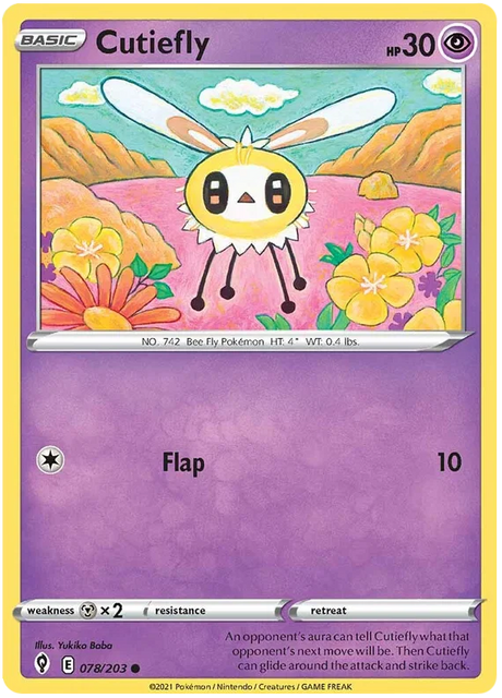 Cutiefly 078/203 - Pokemon TCG Evolving Skies card