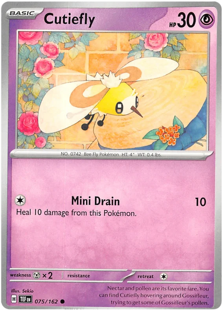 Cutiefly Temporal Forces Pokemon Single 075/162