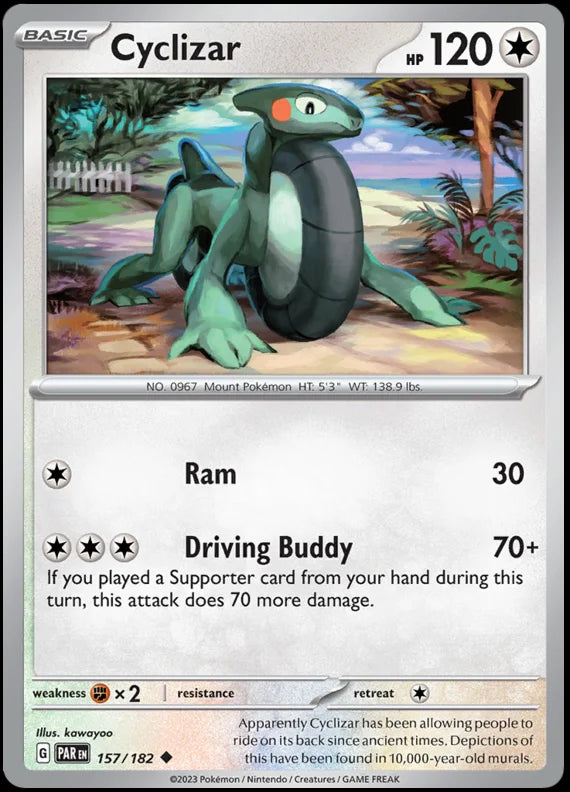 Cyclizar Paradox Rift Single Pokemon Card 157/182