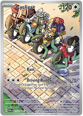 Cyclizar Illustration Rare Paradox Rift Single Pokemon Card 215/182