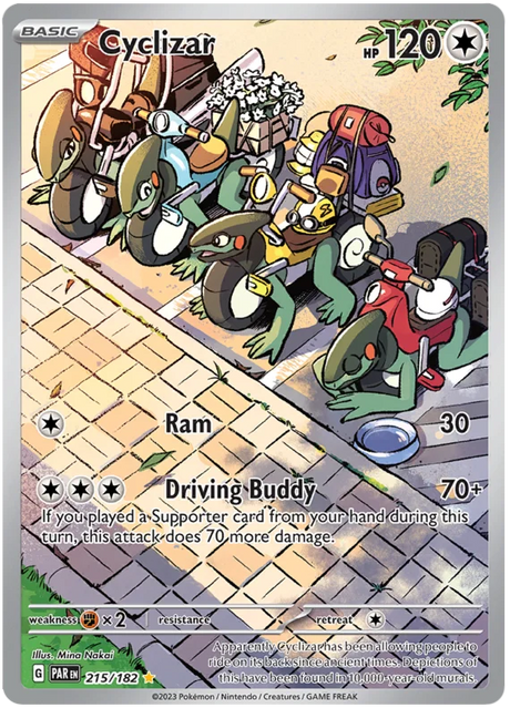 Cyclizar Illustration Rare Paradox Rift Single Pokemon Card 215/182