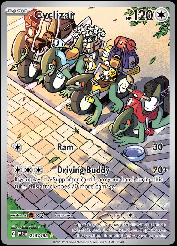 Cyclizar Illustration Rare Paradox Rift Single Pokemon Card 215/182