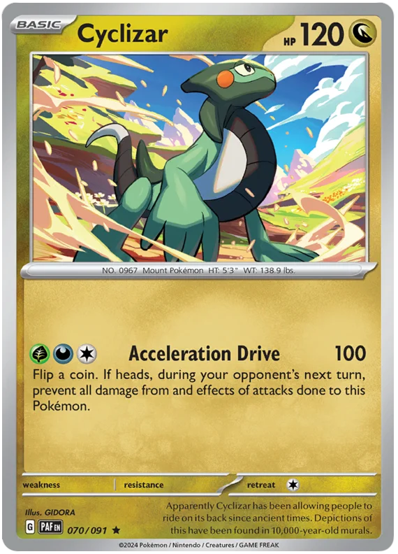 Cyclizar Paldean Fates Pokemon Card Single 070/091