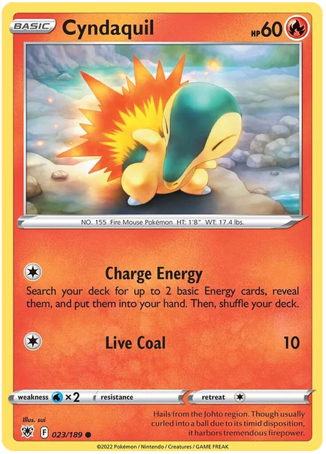 Cyndaquil Astral Radiance Pokemon Card Singles 023/189