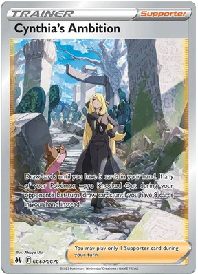 Cynthia's Ambition Crown Zenith Galarian Gallery Pokemon Card Single