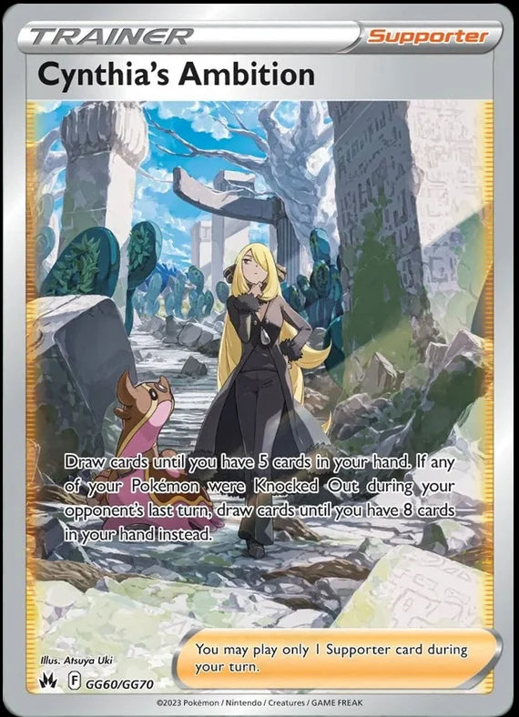Cynthia's Ambition Crown Zenith Galarian Gallery Pokemon Card Single
