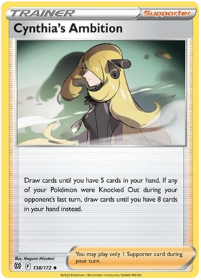 Cynthia's Ambition Brilliant Stars Pokemon Card Singles 138/172