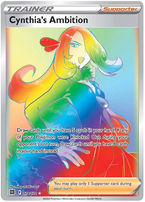Cynthia's Ambition Brilliant Stars Pokemon Card Singles 178/172