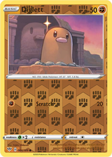 Diglett 084/189, Darkness Ablaze, Reverse Holo finish, representative matte composite
