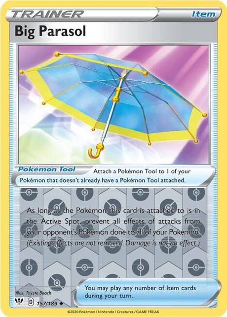 Big Parasol 157/189, Darkness Ablaze, Reverse Holo finish, representative matte composite