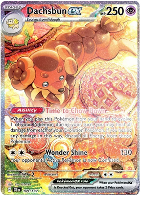 Dachsbun ex Special Illustration Rare Stellar Crown Pokemon Single Card 169/142