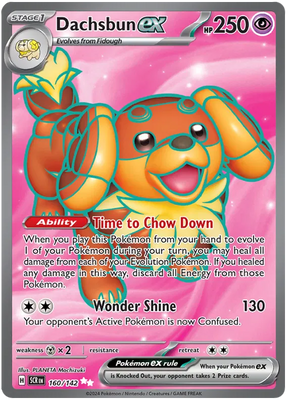 Dachsbun ex Ultra Rare Stellar Crown Pokemon Single Card 160/142